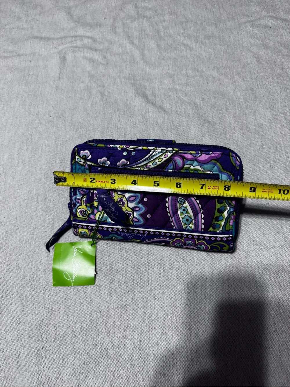 Vera Bradley Purple Teal Floral Paisley Quilted Wallet Phone Case
